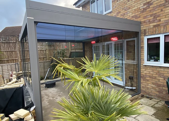 Pure Cubic Glass Patio Roof 4 cube 7